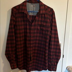 SwissGear Men's Red and Black Plaid Shirt
